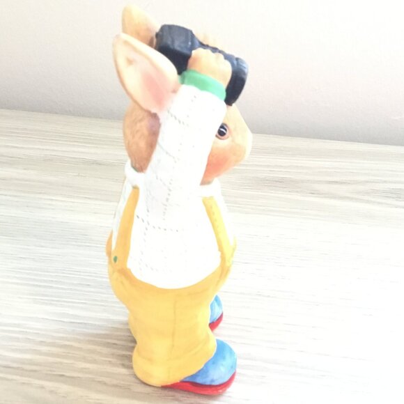 Vintage Bunny Figurine Holding Camera – Adorable Collectible Rabbit Decor - Picture 2 of 7